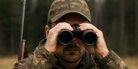 chasseur avec jumelle de chasse