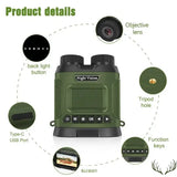 Jumelles de Vision nocturne 4K pour la chasse, écran HD 2.4 pouces Jumelles de Vision nocturne 4K pour la chasse, écran HD 2.4 pouces