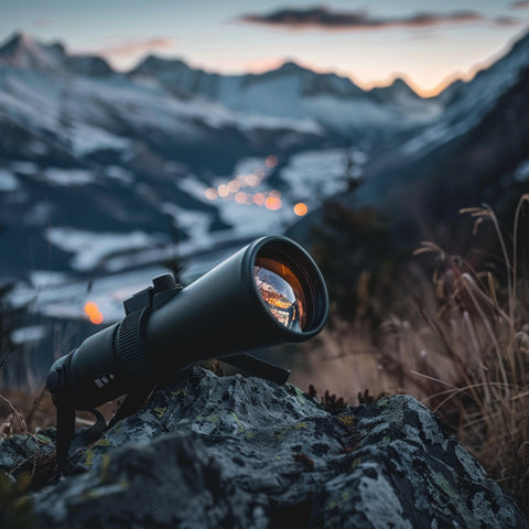 monocular usado en las montañas por la noche